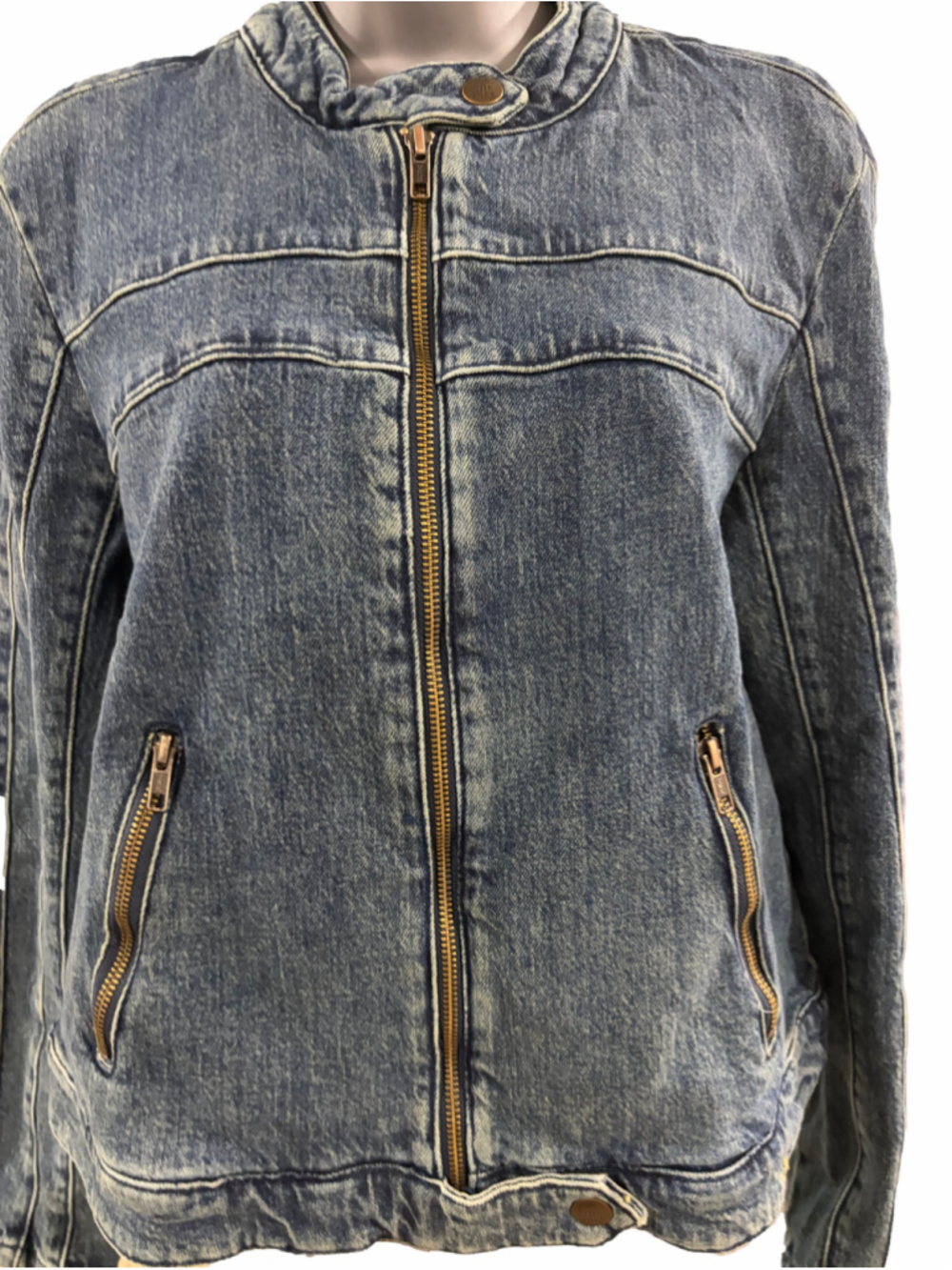 NWT Free People Fast Lane Denim Moto Alchemy Medium - Picture 2 of 12